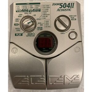 Zoom 504II Acoustic Guitar Foot Peddle Multi Effects Tested Works